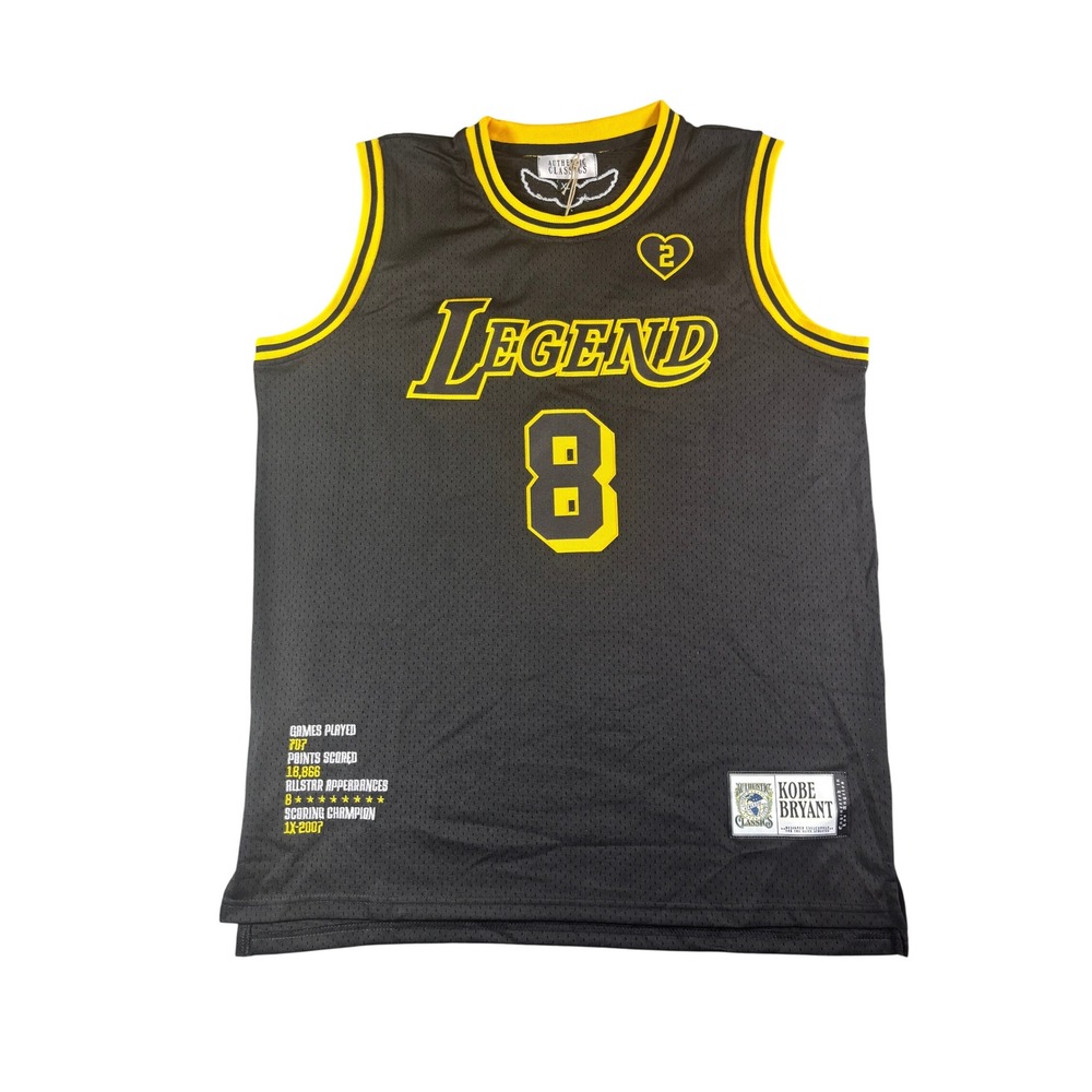 Authentic Classics Kobe Bryant Legend Mamba Jersey Black Yellow Size XL